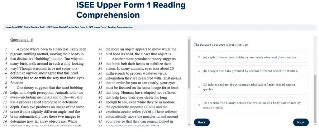 Upper Level ISEE: Digital Practice Tests - The Tutorverse